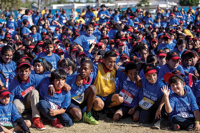 She says some of her favorite community relations events revolve around children's teams.