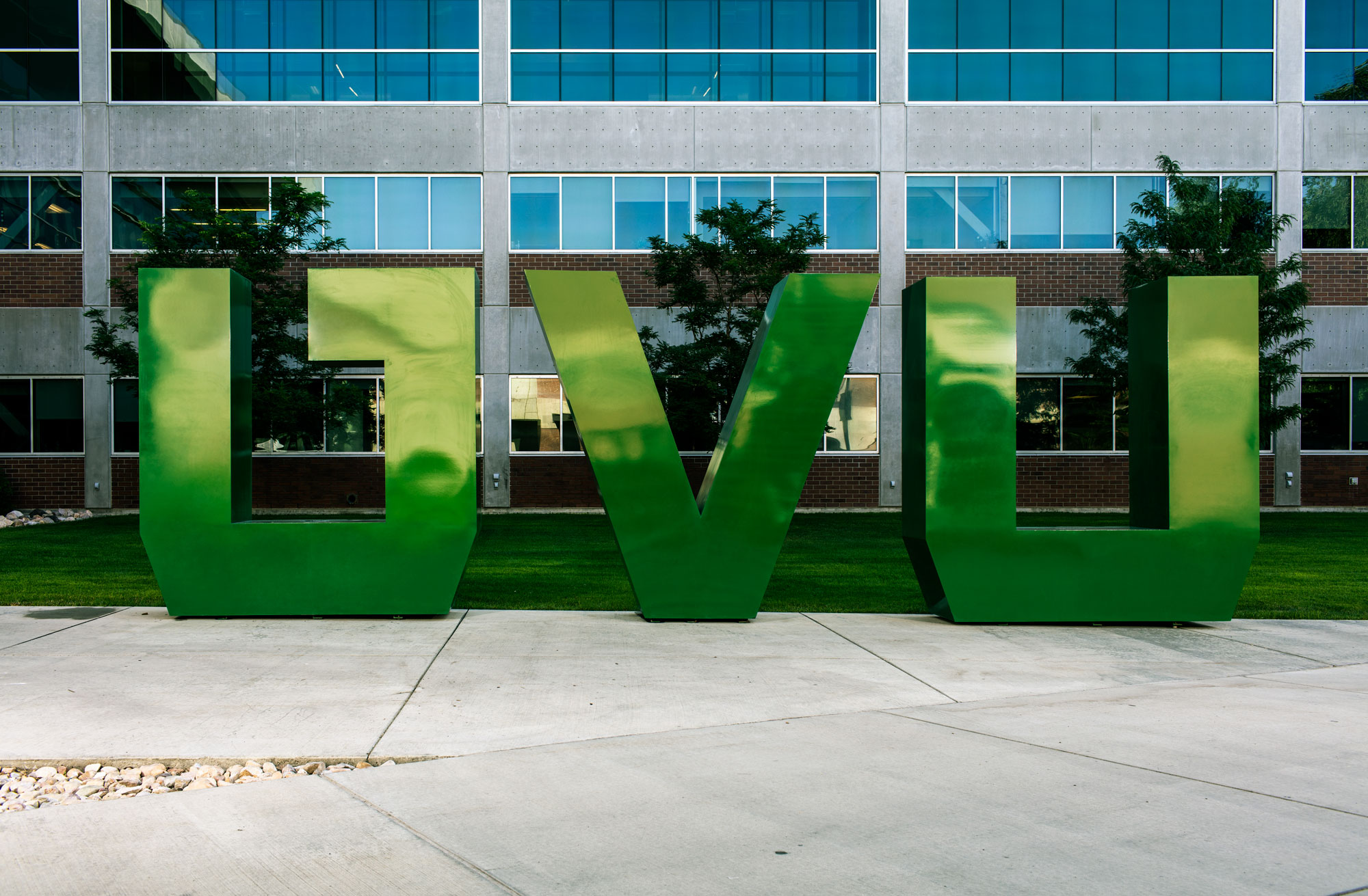 UVU block letter environmental art