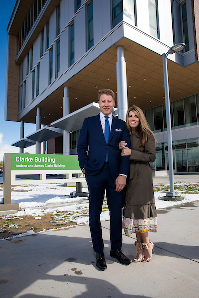 Andrea and James Clarke donate $5 million to UVU; Classroom Building renamed in their honor
