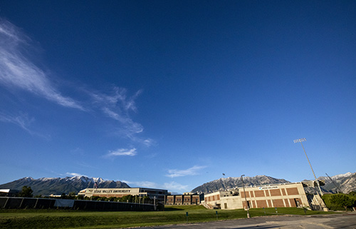 UCCU Center and UCCU Ballpark entrance.