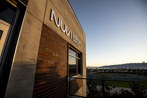 NUVI Basketball Center exterior signage.