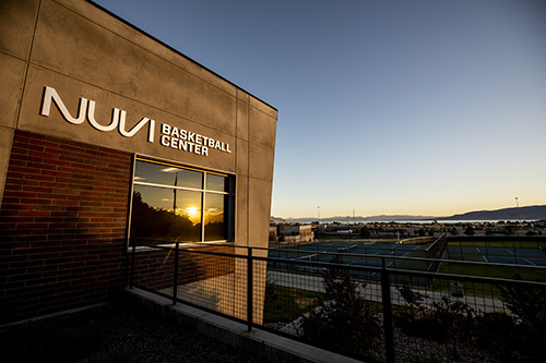 NUVI Basketball Center exterior signage.