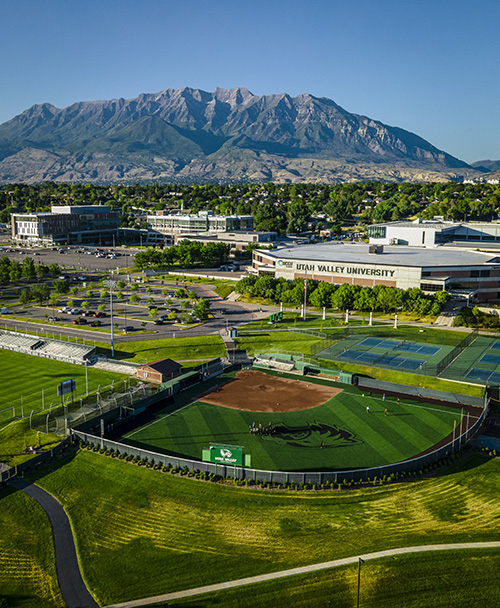 An arieal shot of Utah Valley University