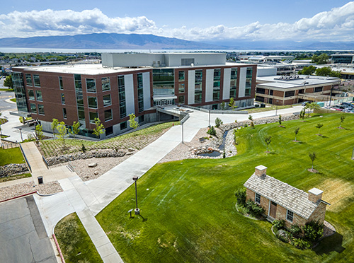 Aerial view of East side of the Keller Building.