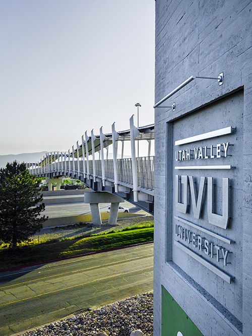 UVU I-15 pedestrian bridge.