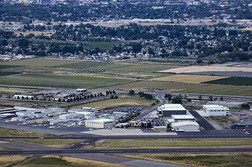 Aerial view of Provo Airport.