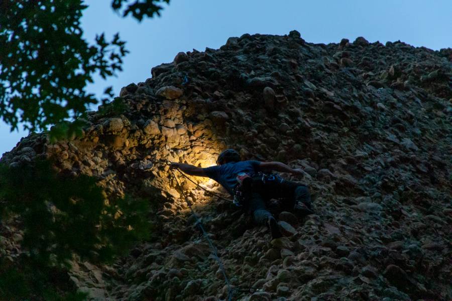 night climbing outdoor