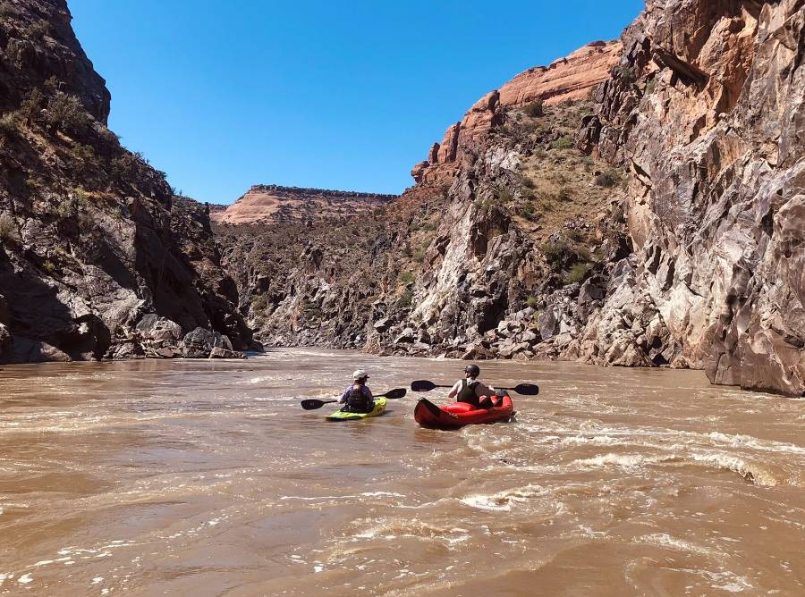 kayakers on the river