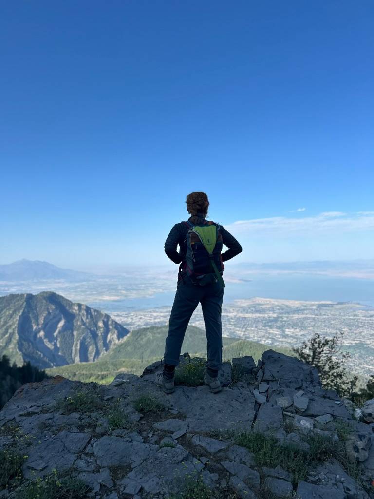 hiker on a mountain