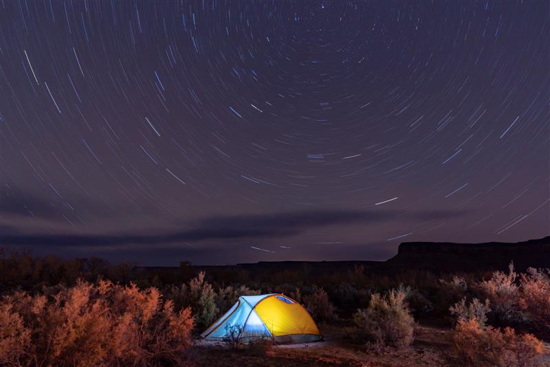 tent under the stars
