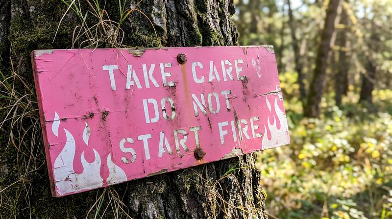 Caution do not start fire