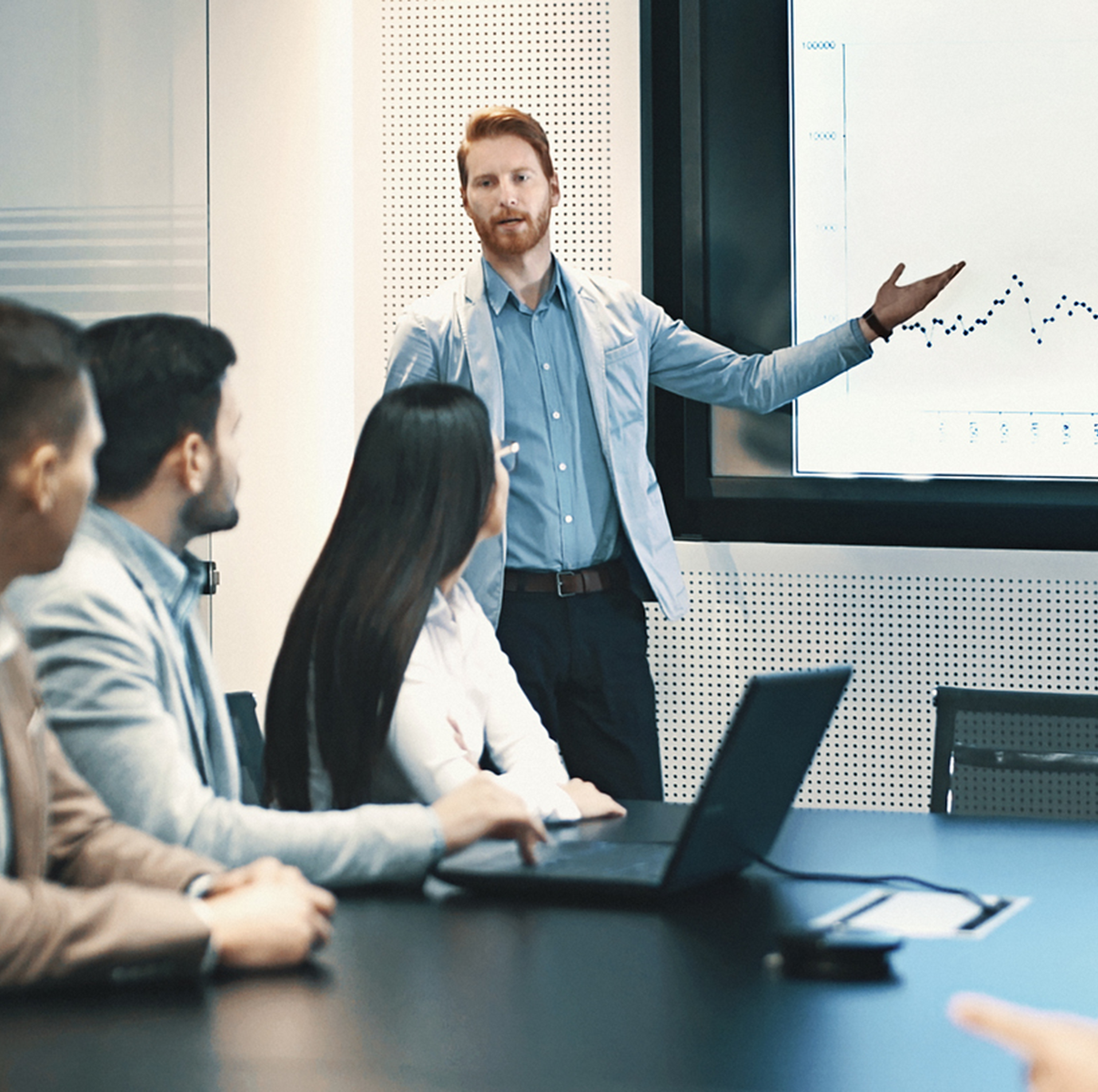 person giving a presentation