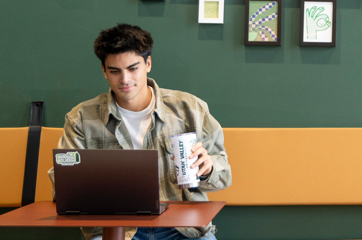 person using a laptop