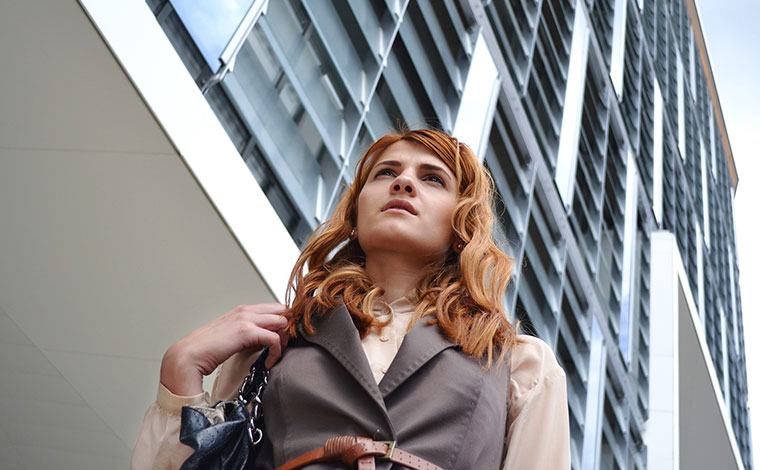Image of a person dressed in business casual clothing