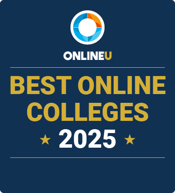 OnlineU Best Online Colleges 2025 badge