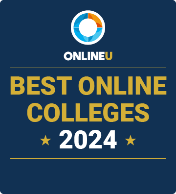OnlineU Best Online Colleges 2024 badge