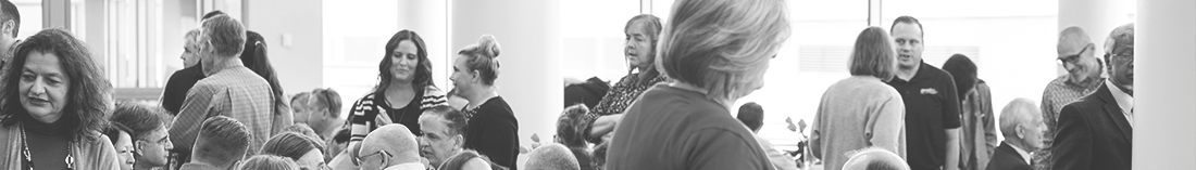 Large group of people talking