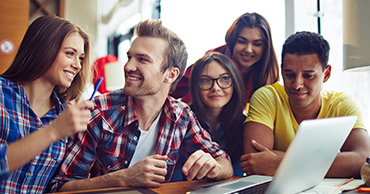 Group of students smiling