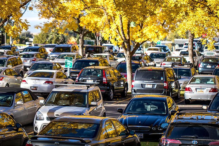 Cars in parking lot