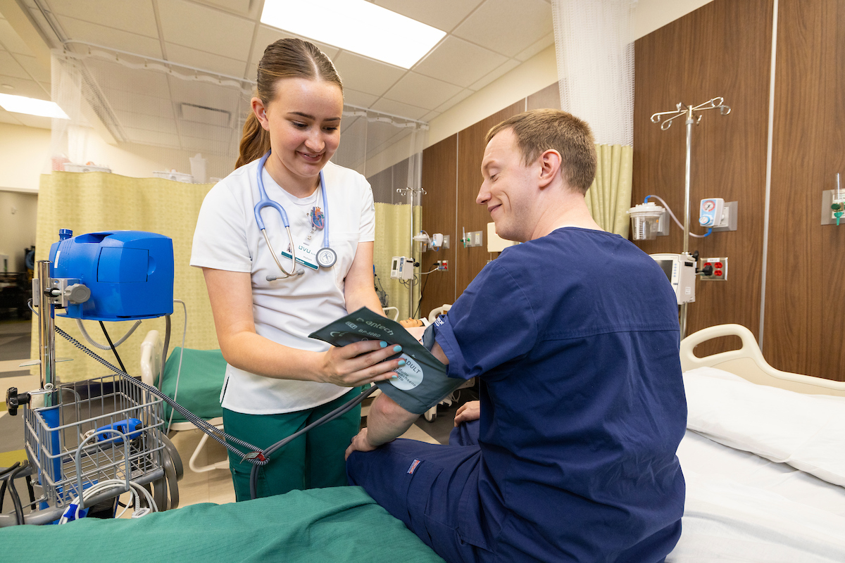 Nurse helping a patient