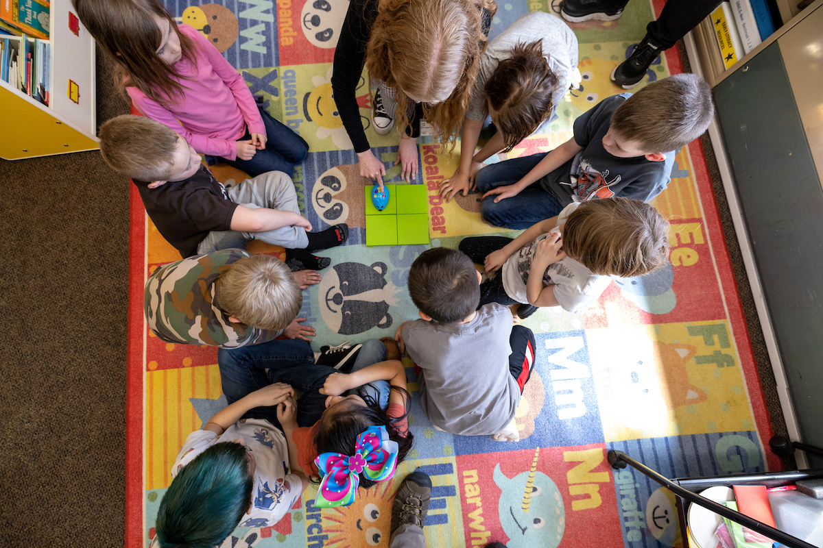 Children in a classroom