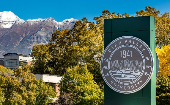 UVU main campus entrance signage.