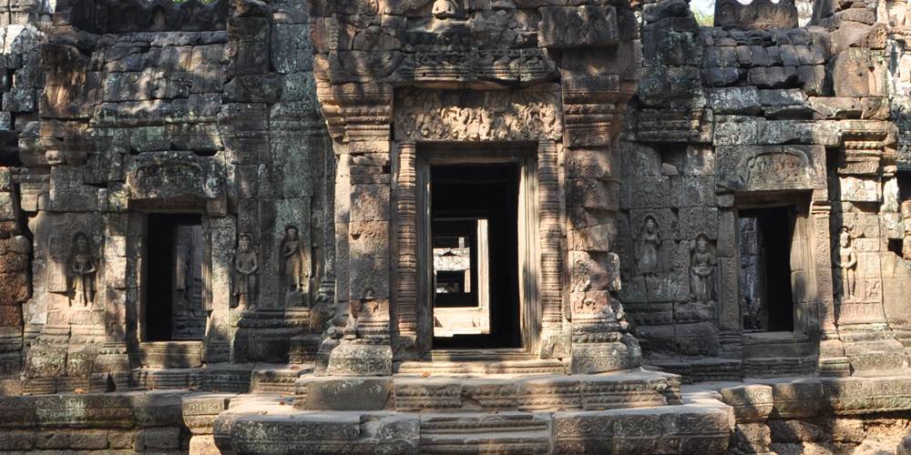 This is one of the gateways at Ankor Wat.