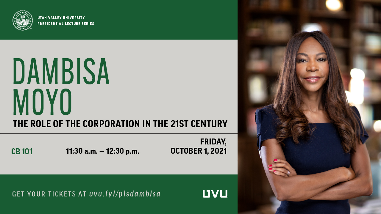 Dambisa Moyo UVU Presidential Lecture Series Guest