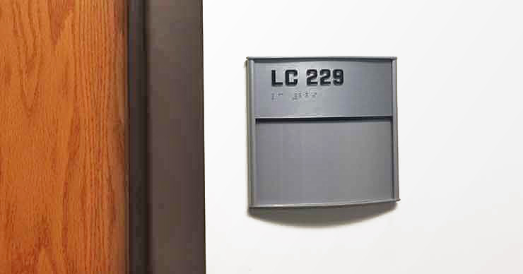 Picture of signage for office doors