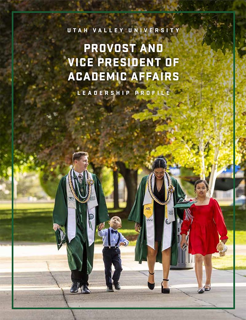 Cover graphic of Provost Leadership profile.