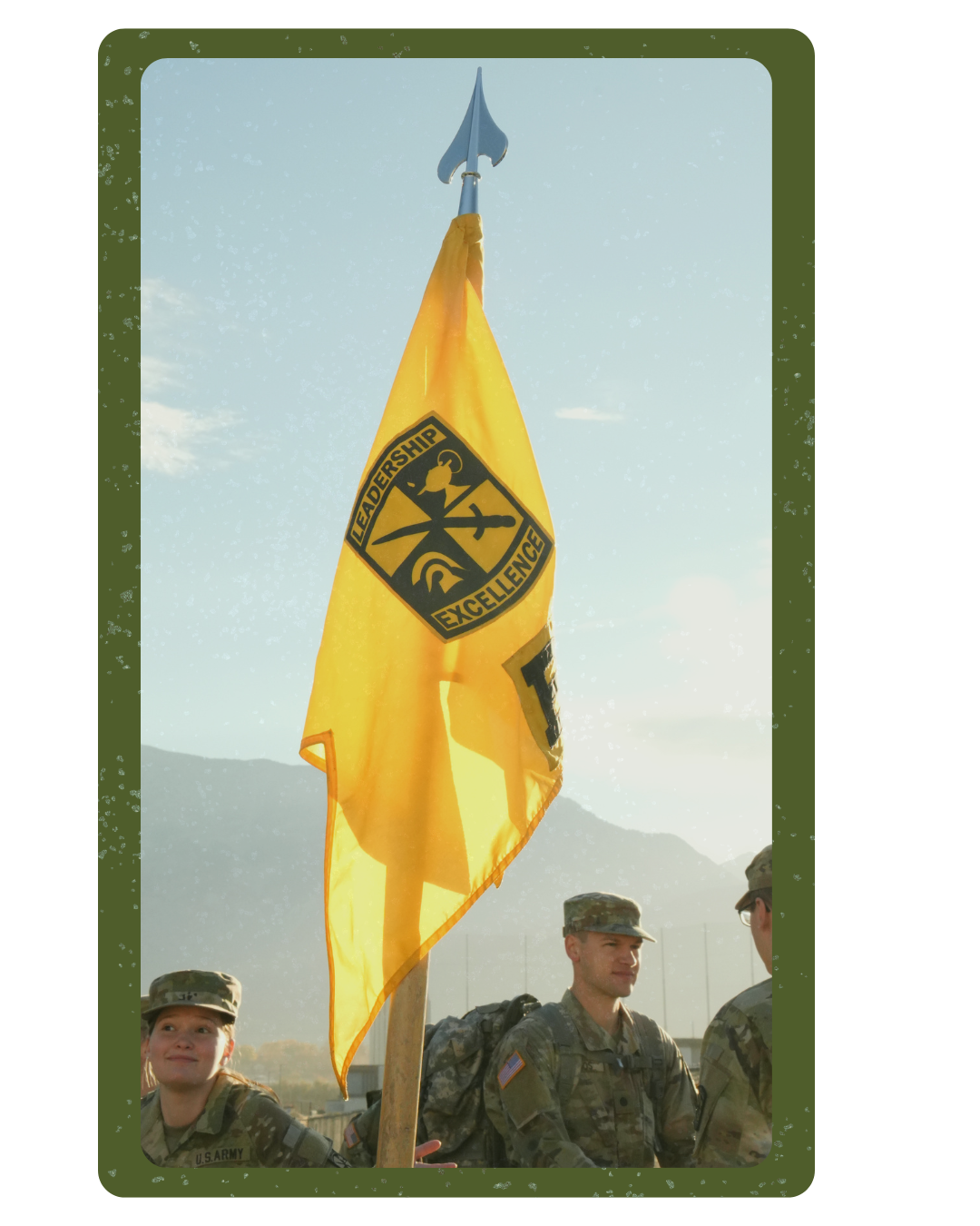 students holding ROTC 