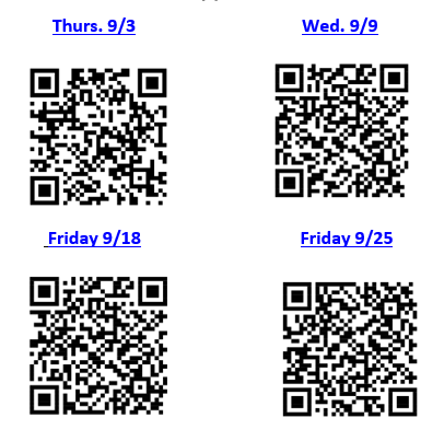 QR codes for fingerprinting scheduling