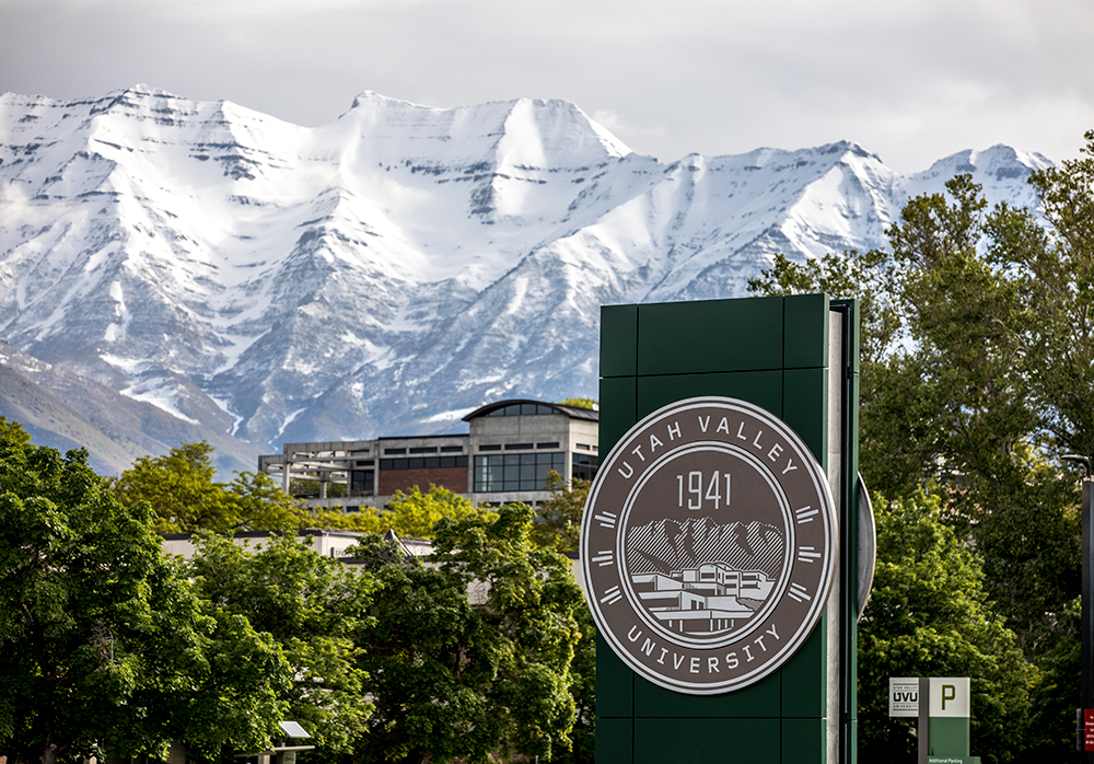UVU Orem Campus sign.