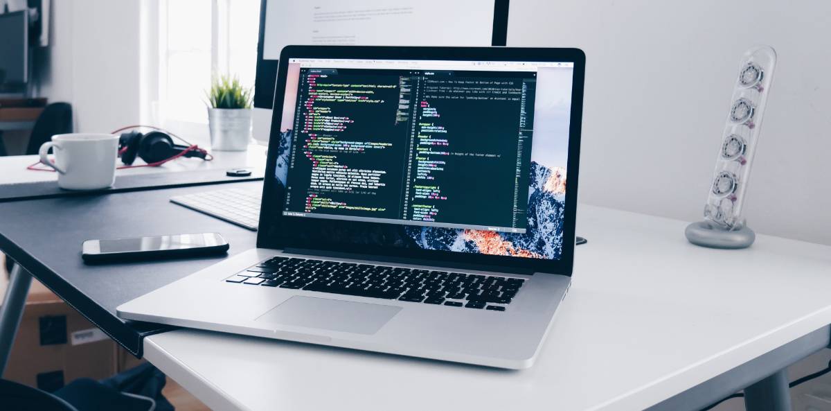 Photo of an open laptop on a desk