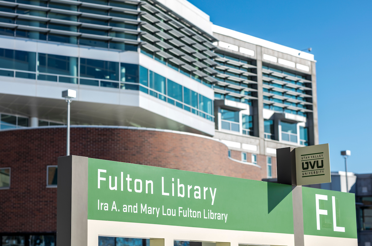 Fulton Library sign