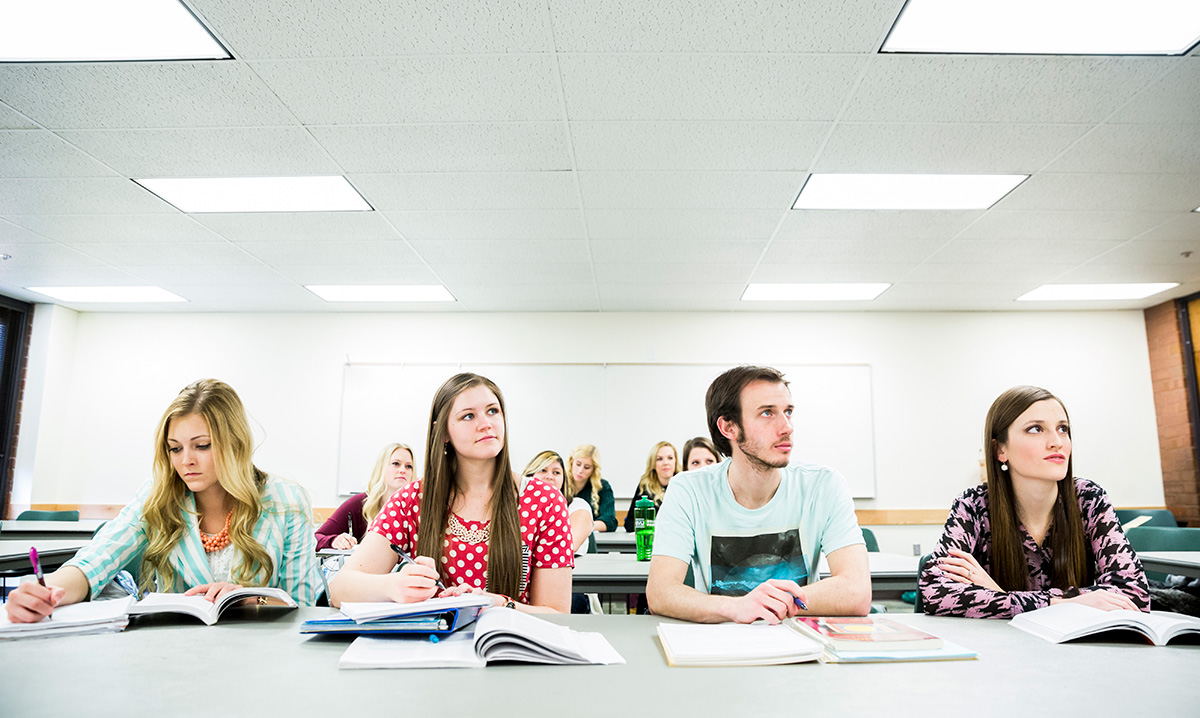 Students at a lecture