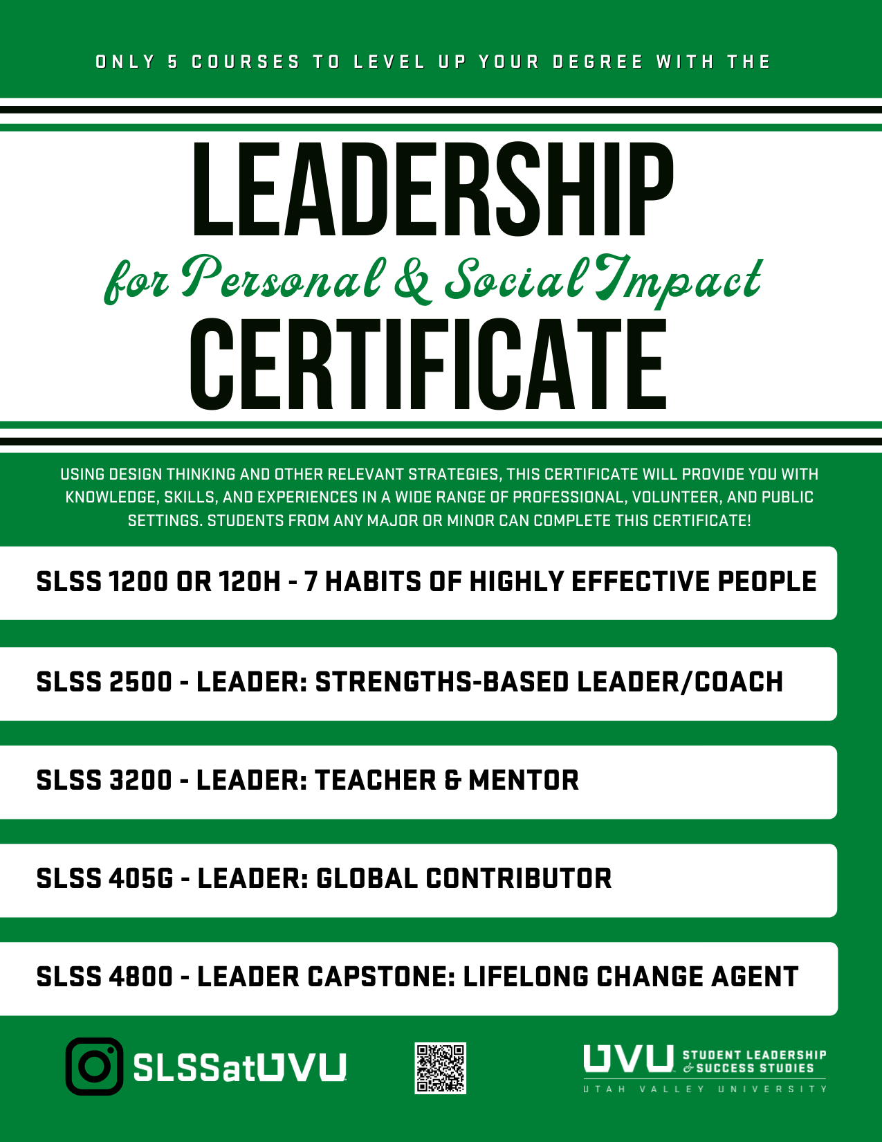 Leadership for Personal and Social Impact Certificate