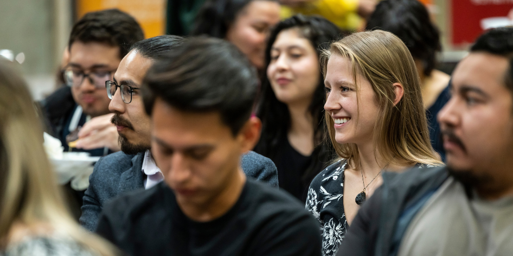 student at social impact seminar