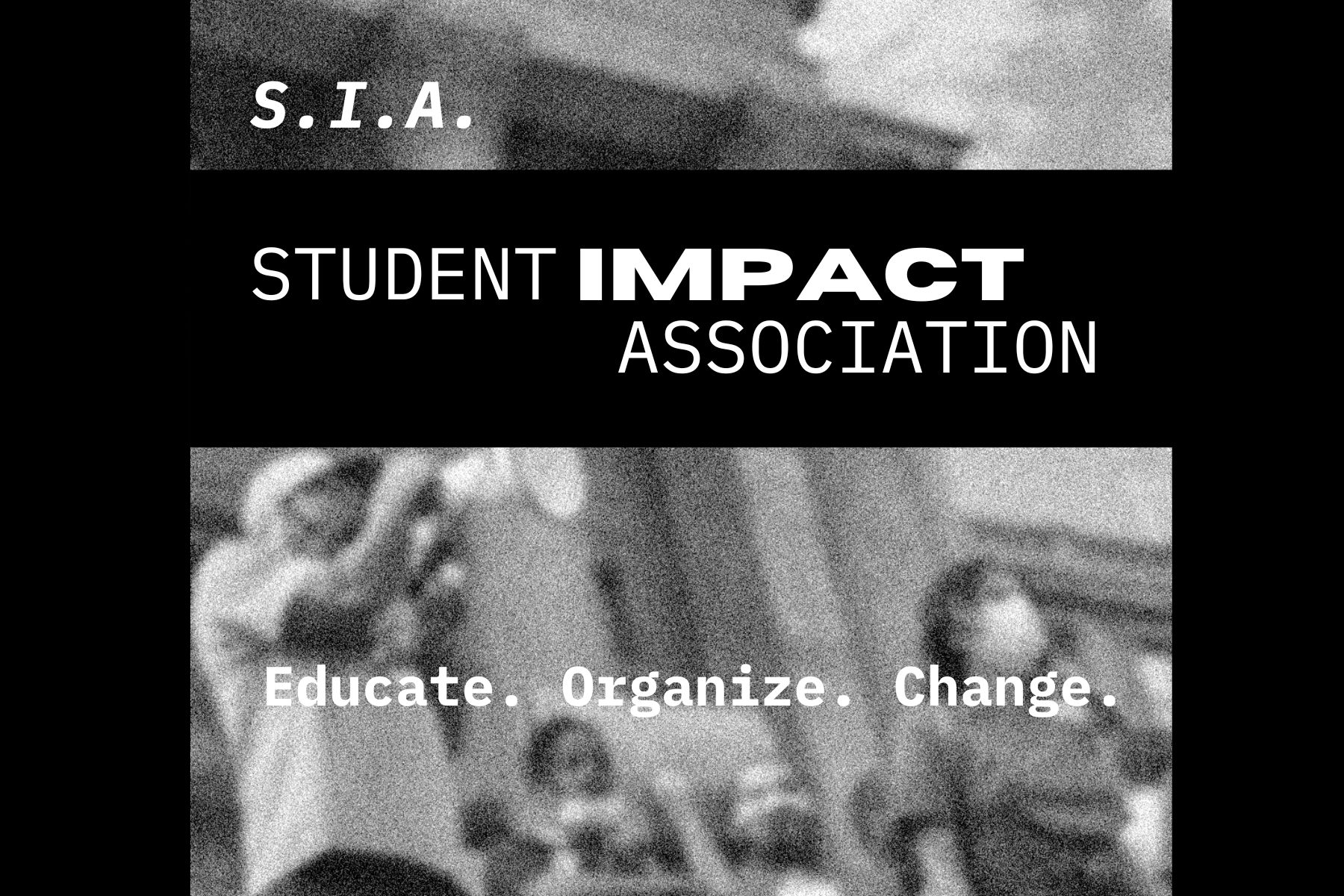 student impact association and picture of people organizing