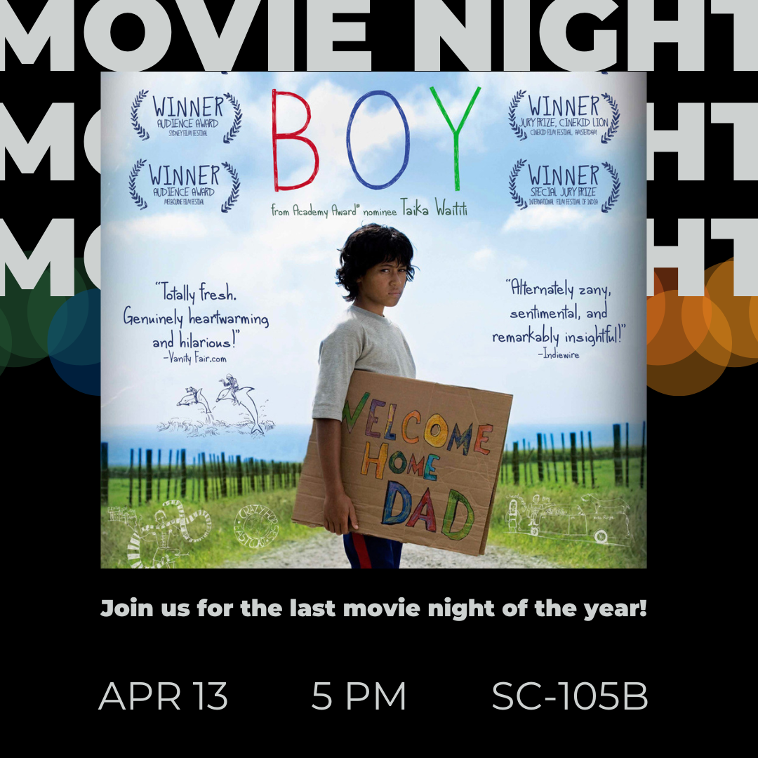 Movie poster for Boy on a black background