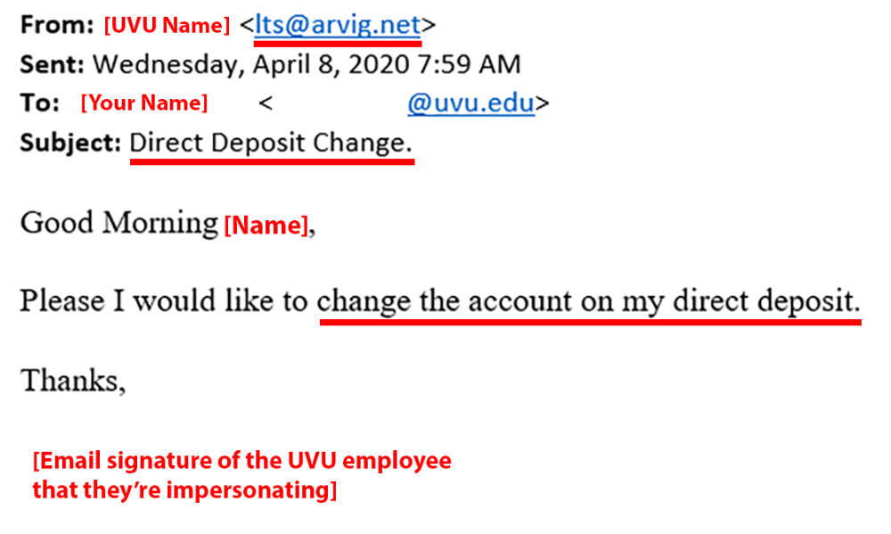 payroll scam example