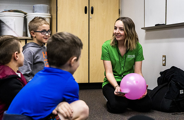 SFP intern teaching kids