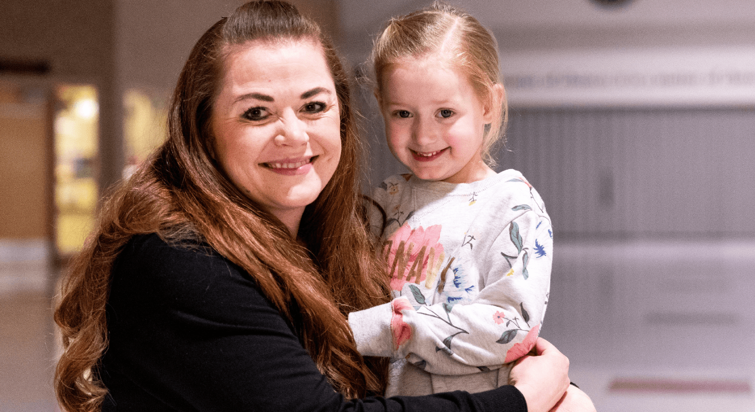 Mother with a child in arms