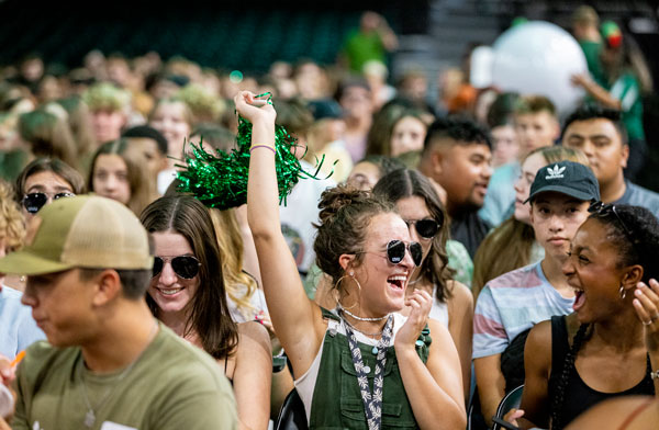 UVU students cheering