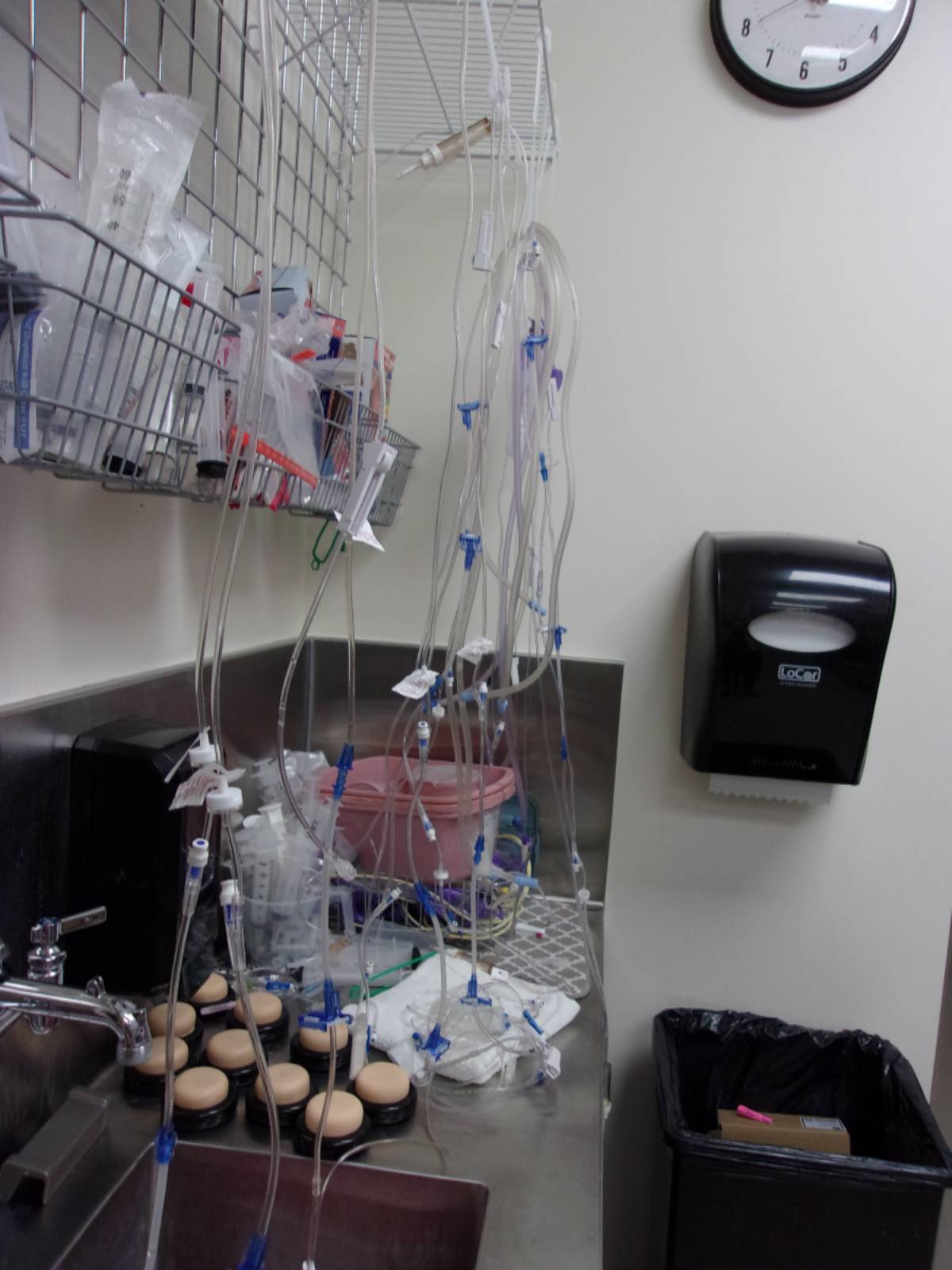 washed instructional infusion kits drying prior to reuse