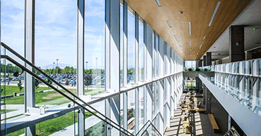 Classroom Building, atrium stairs