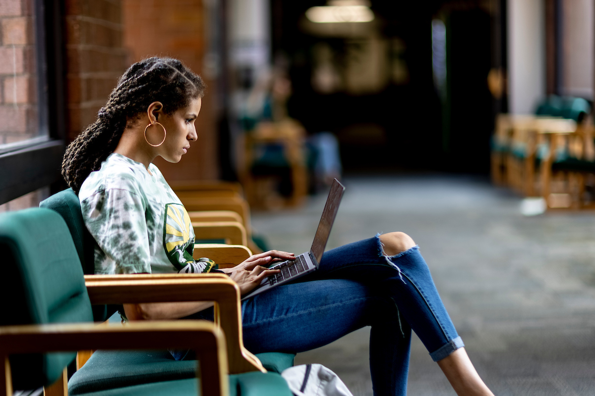 Person using their laptop