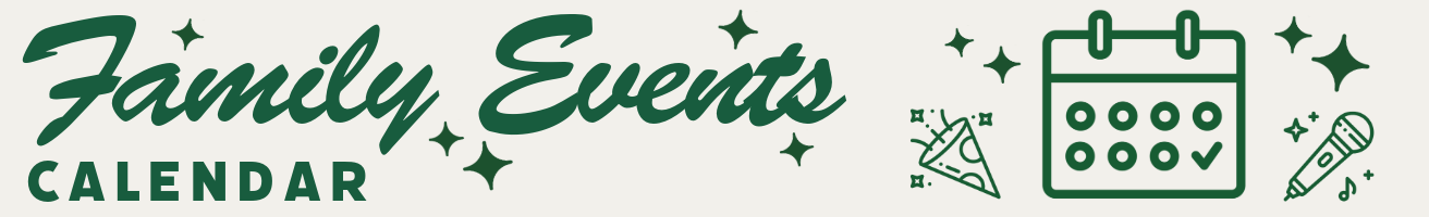 Family Event Calendar, icons of mocrophone and calendar