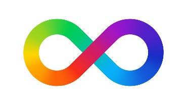 Rainbow infinity sign