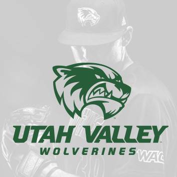  UVU baseball player looking down and holding his glove